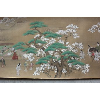 古絵巻 まくり 風俗画　Z200 