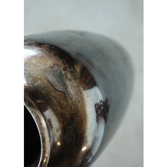 香川勝廣 片切彫純銀花瓶　M178 