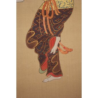 倣 岩佐又兵衛 風俗画 絹本掛軸3幅対　Z201 