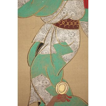 倣 岩佐又兵衛 風俗画 絹本掛軸3幅対　Z201 