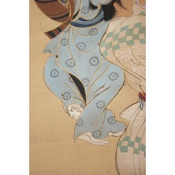 倣 岩佐又兵衛 風俗画 絹本掛軸3幅対　Z201 