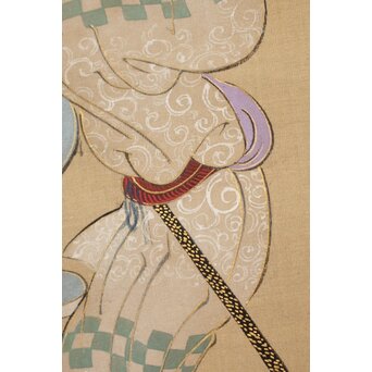 倣 岩佐又兵衛 風俗画 絹本掛軸3幅対　Z201 