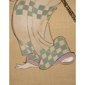 倣 岩佐又兵衛 風俗画 絹本掛軸3幅対　Z201 