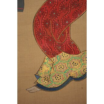 倣 岩佐又兵衛 風俗画 絹本掛軸3幅対　Z201 