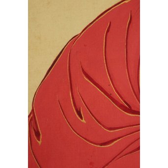 倣 月岡雪鼎 肉筆浮世絵【地獄太夫】絹本掛軸双福　Z202 