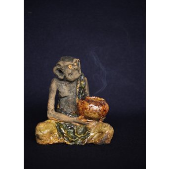 陶彫 羅漢香炉　P172