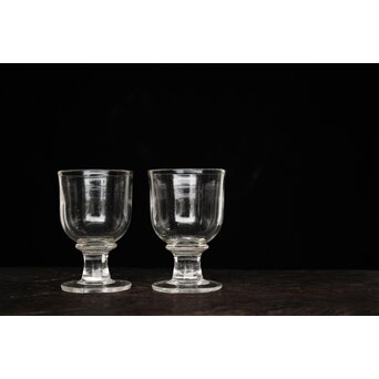 大きな肉厚ガラスコップ 2個1組　Y023
