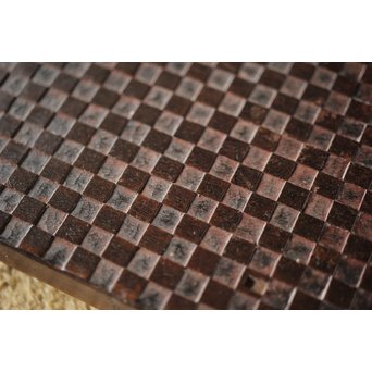 市松模様の版木板　X197 