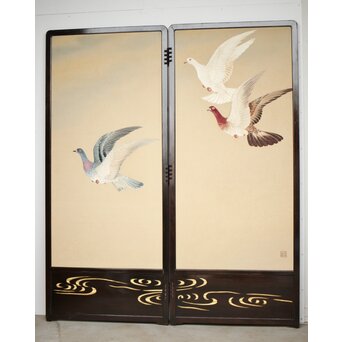 刺繍画 屏風　Z203