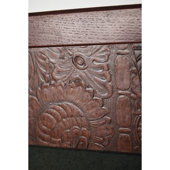 異国船 金唐革紙風 屏風　Z204 