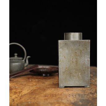 古錫 四方茶壺　M183 