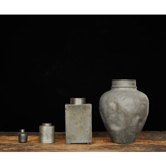 古錫 四方茶壺　M183 