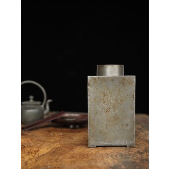 古錫 四方茶壺　M183 