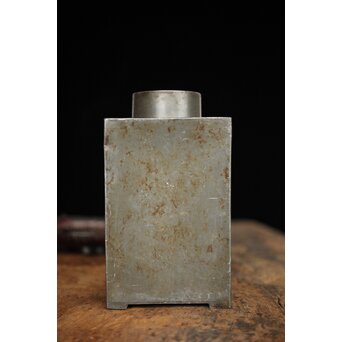 古錫 四方茶壺　M183 