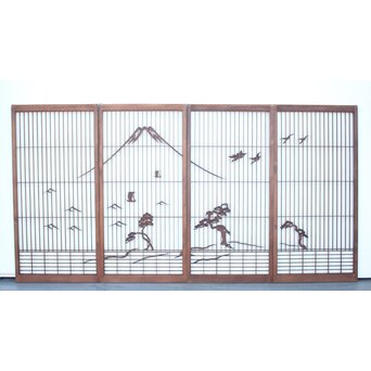 三保の松原 富士 大型書院 4枚1組　R2540