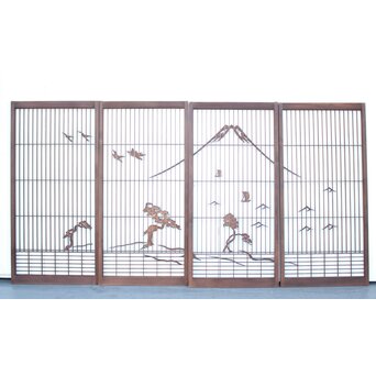 三保の松原 富士 大型書院 4枚1組　R2540 