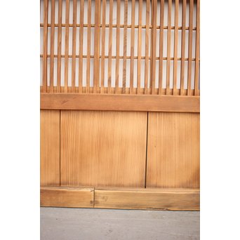 障子枠付 白木格子戸 4枚1組　L1018 