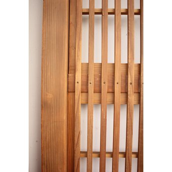 障子枠付 白木格子戸 4枚1組　L1018 