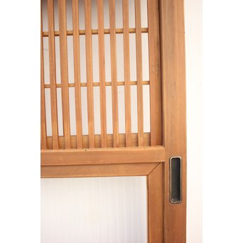 障子枠付 白木格子戸 4枚1組　L1018 