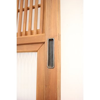 障子枠付 白木格子戸 4枚1組　L1018 