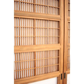 障子枠付 白木格子戸 4枚1組　L1018 