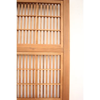 障子枠付 白木格子戸 4枚1組　L1018 