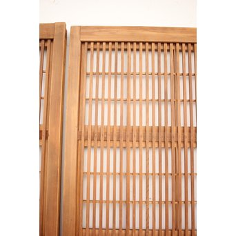 障子枠付 白木格子戸 4枚1組　L1018 