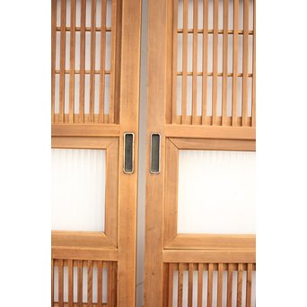 障子枠付 白木格子戸 4枚1組　L1018 