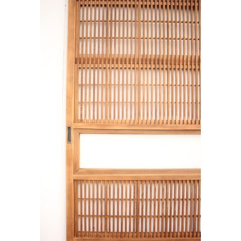 障子枠付 白木格子戸 4枚1組　L1018 