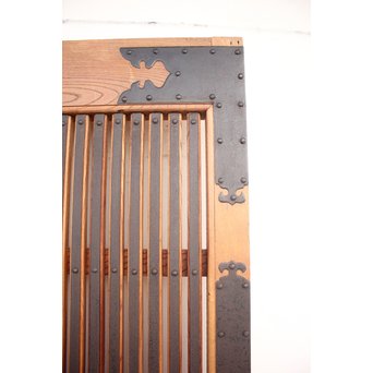 鉄金具 総欅格子蔵戸　W986Y 