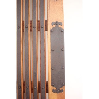 鉄金具 総欅格子蔵戸　W986Y 