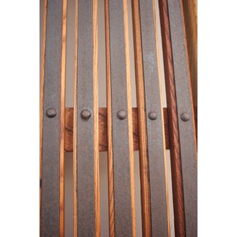 鉄金具 総欅格子蔵戸　W986Y 