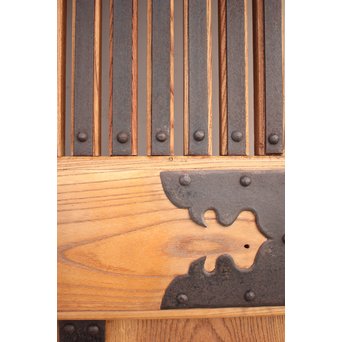 鉄金具 総欅格子蔵戸　W986Y 