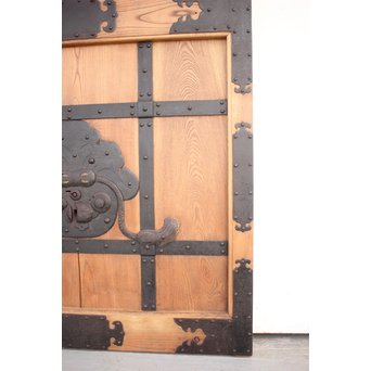 鉄金具 総欅格子蔵戸　W986Y 