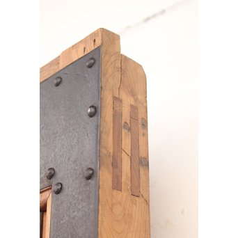 鉄金具 総欅格子蔵戸　W986Y 