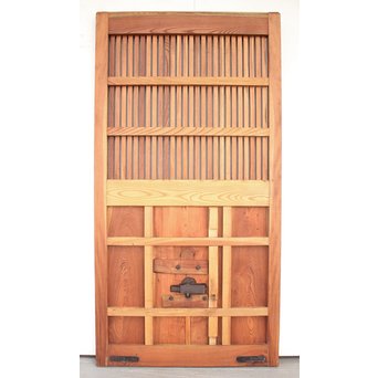 鉄金具 総欅格子蔵戸　W986Y 