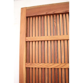 鉄金具 総欅格子蔵戸　W986Y 