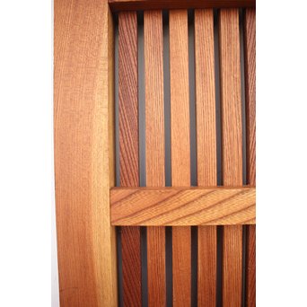 鉄金具 総欅格子蔵戸　W986Y 