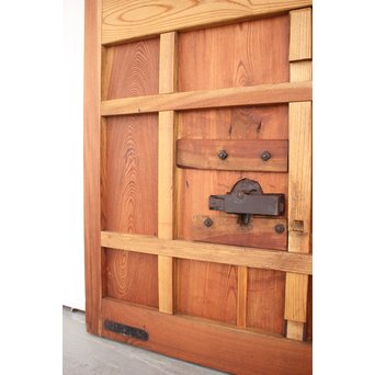 鉄金具 総欅格子蔵戸　W986Y 