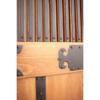 鉄金具 総欅格子蔵戸　W986Y 