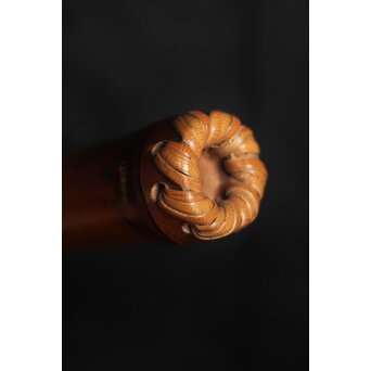 木下翠香作 煤竹線香筒　U194 