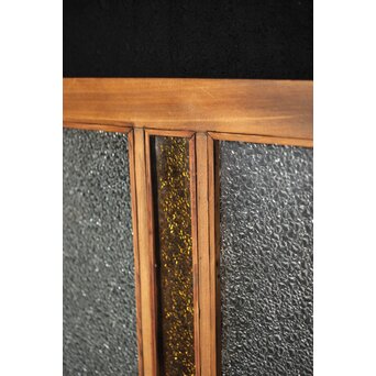 ダイア黄色ガラスの小型欄間　R2542 