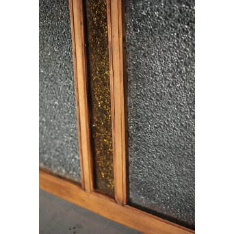 ダイア黄色ガラスの小型欄間　R2542 