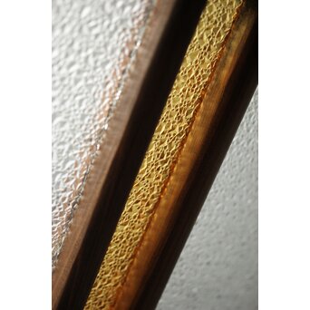 ダイア黄色ガラスの小型欄間　R2542 