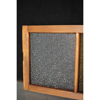 ダイア黄色ガラスの小型欄間　R2542 