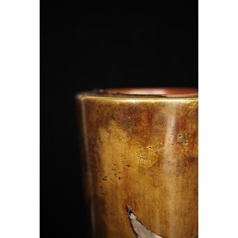 釜師 堀一清 月兎手杵型花瓶　M187 