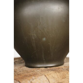 市岡紫雲 金象嵌鯉 花瓶　M188 