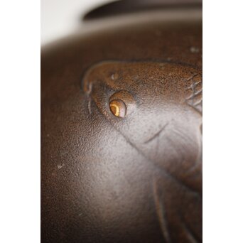 峰雲 金象嵌鯉 花瓶　M189 