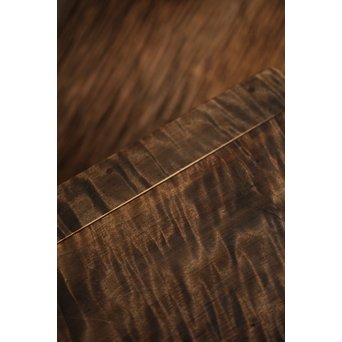 栃の虎斑 良杢莨盆 5個1組　X203 