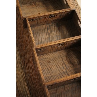 栃の虎斑 良杢莨盆 5個1組　X203 